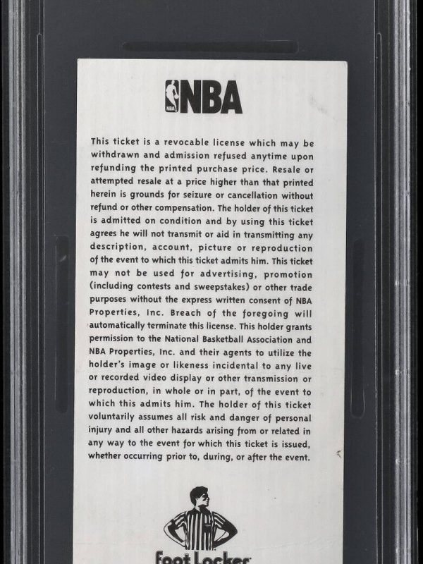 1996 NBA All-Star Game Ticket Stub Michael Jordan MVP PSA 1.5