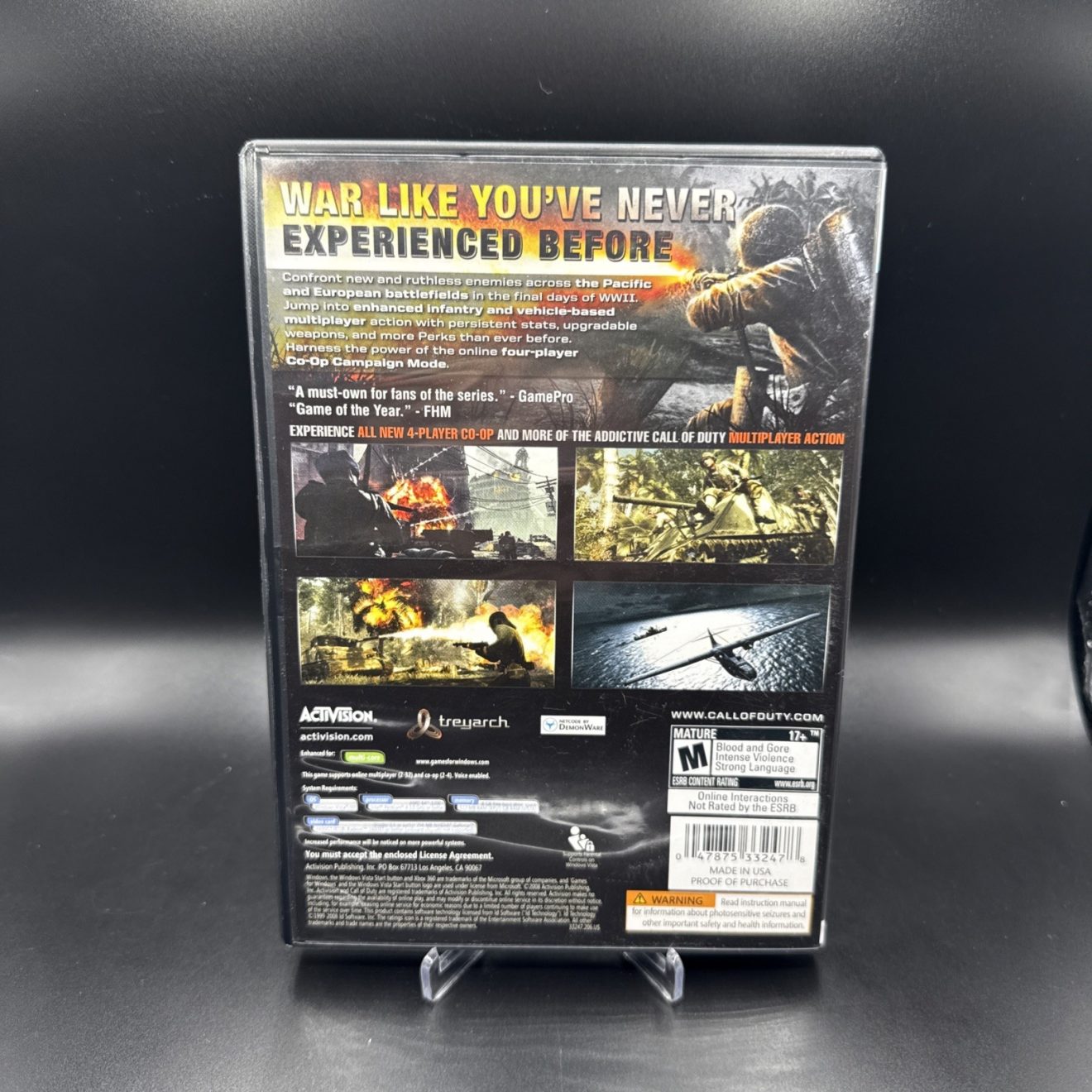 PC Call of Duty World At War Complete CIB With Manual & Insert