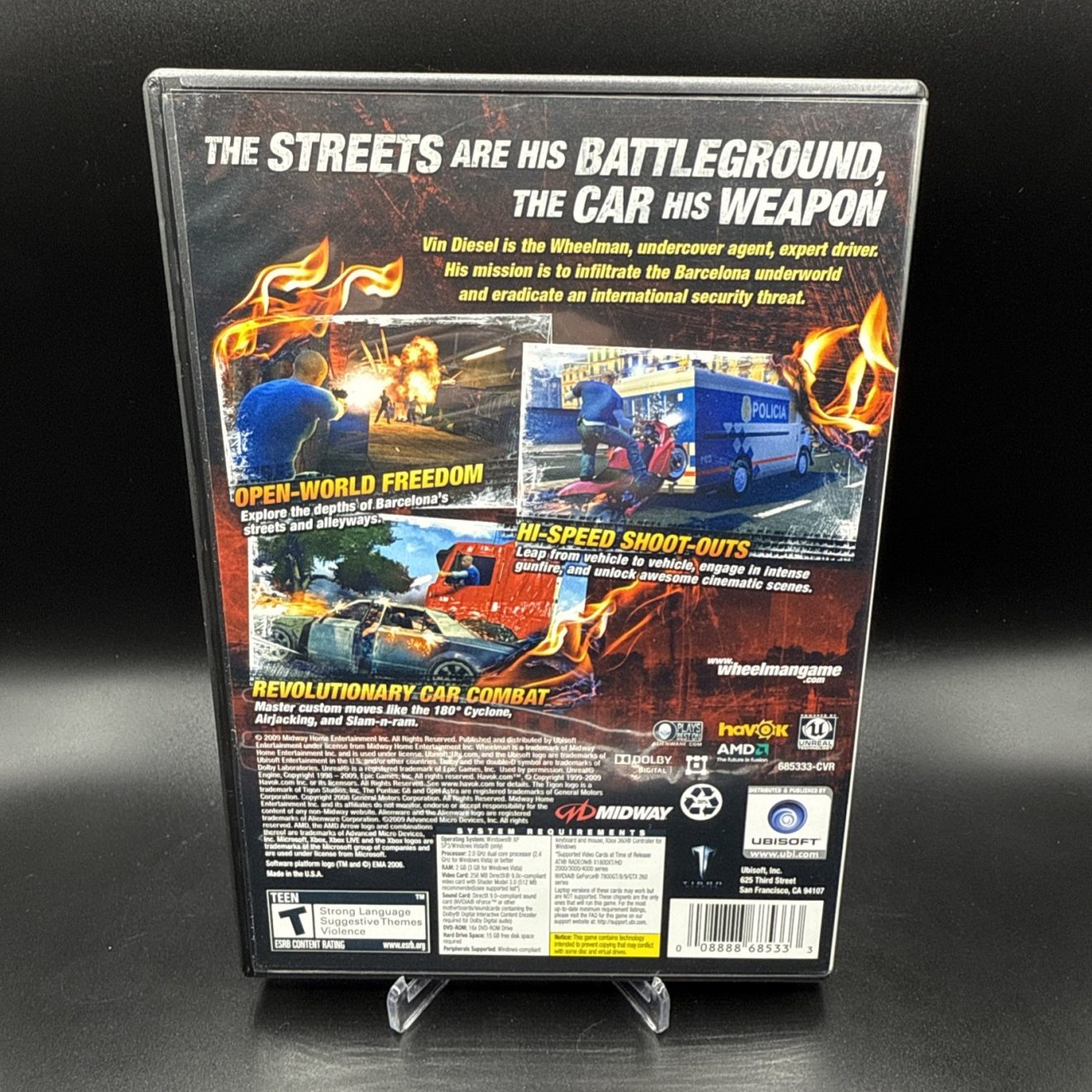 Wheelman: Vin Diesel- Midway - Ubisoft - PC - 2009 - Complete CIB Map & Inserts