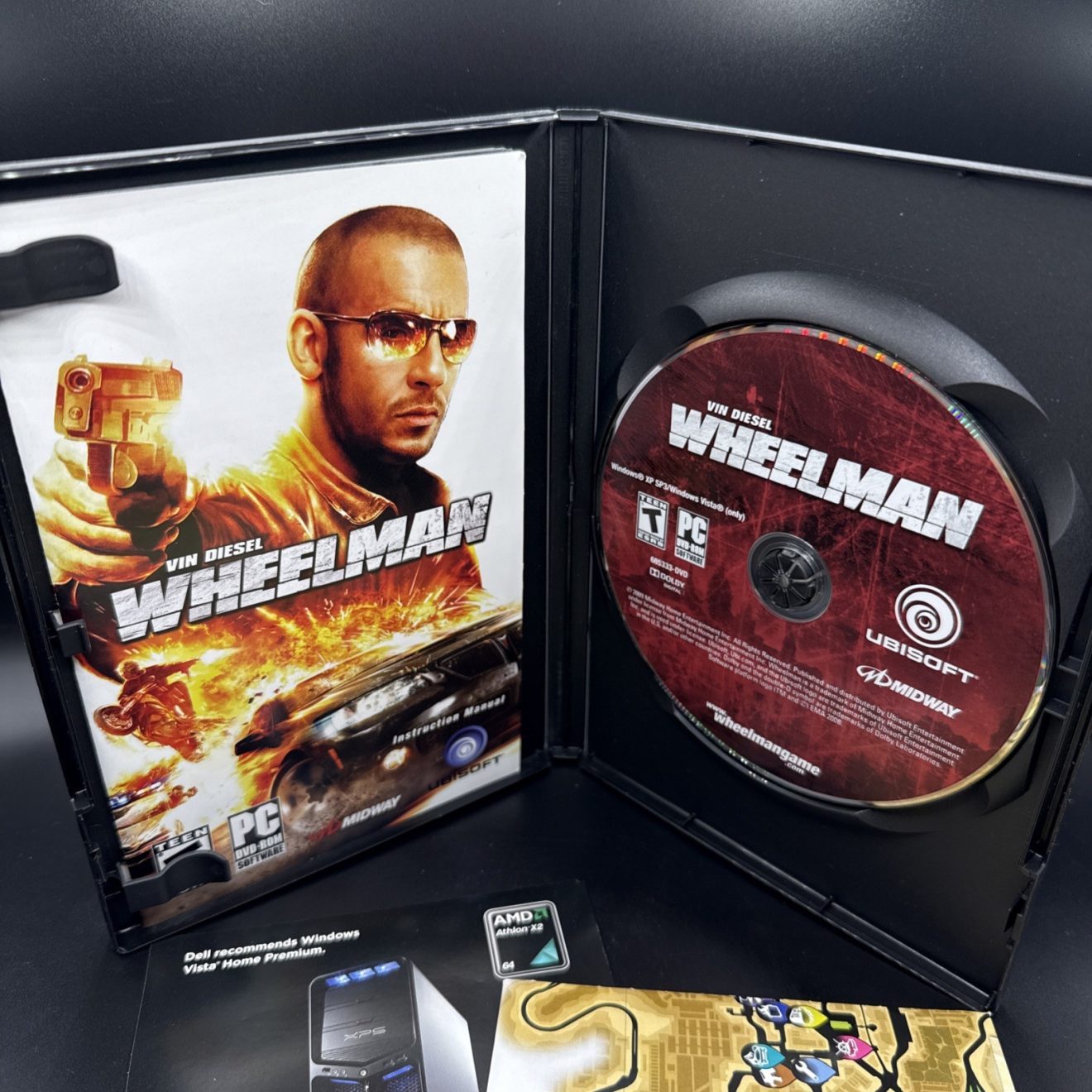 Wheelman: Vin Diesel- Midway - Ubisoft - PC - 2009 - Complete CIB Map & Inserts