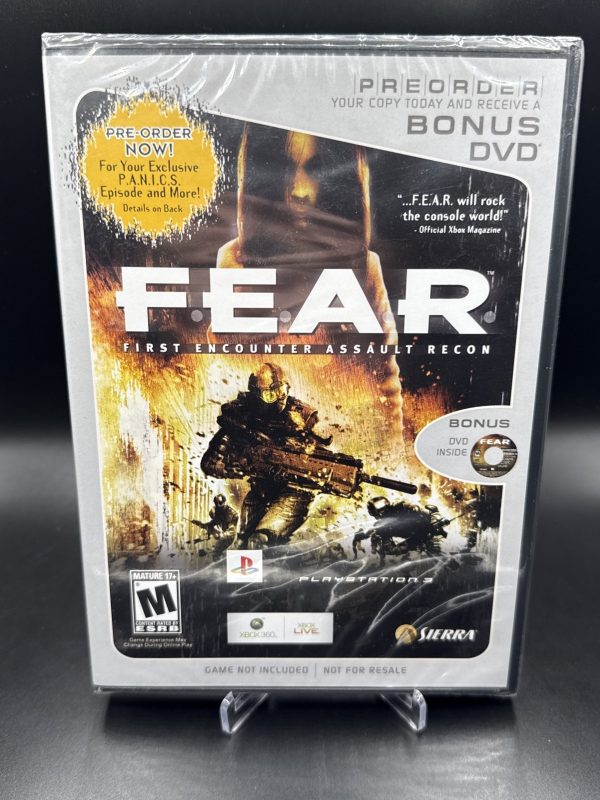 FEAR Pre-Order Bonus DVD Playstation 3 Video Game Promo Rare New & Sealed