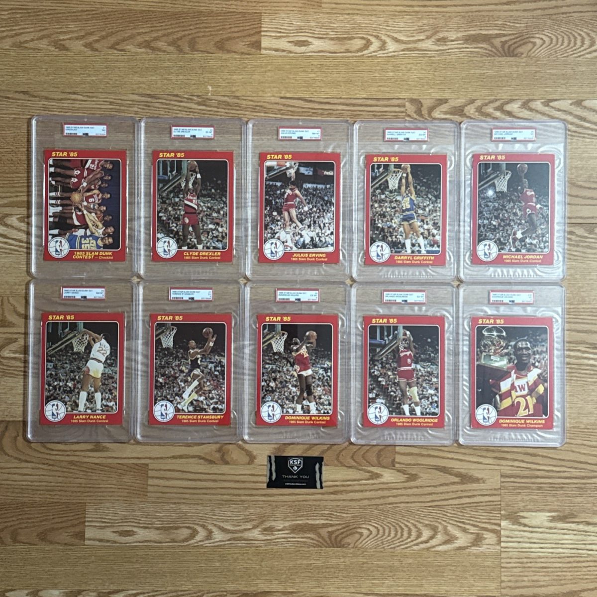 1985 Star Slam Dunk Supers 5x7 Compete Set All PSA GRADED Michael Jordan ROOKIE