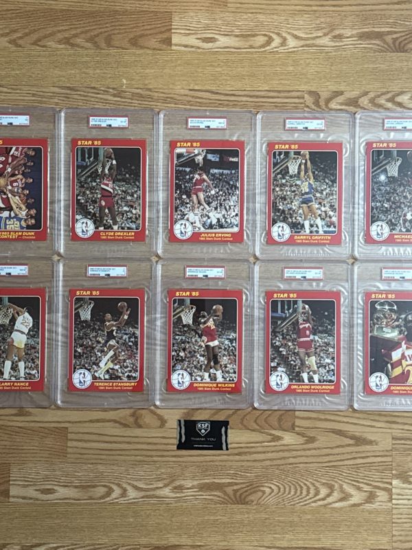 1985 Star Slam Dunk Supers 5x7 Compete Set All PSA GRADED Michael Jordan ROOKIE
