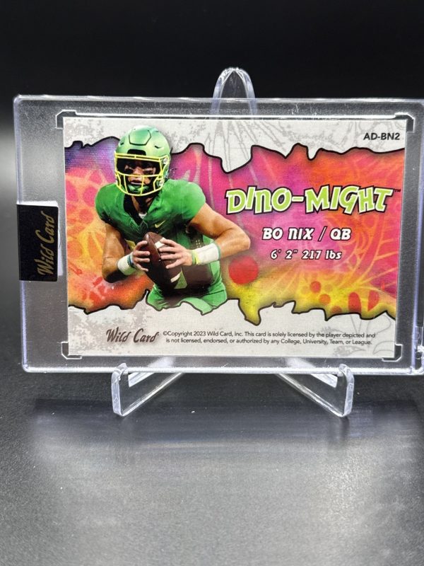 Bo Nix 2023 Wild Card Alumination Dino Might Blue Lava 1/1