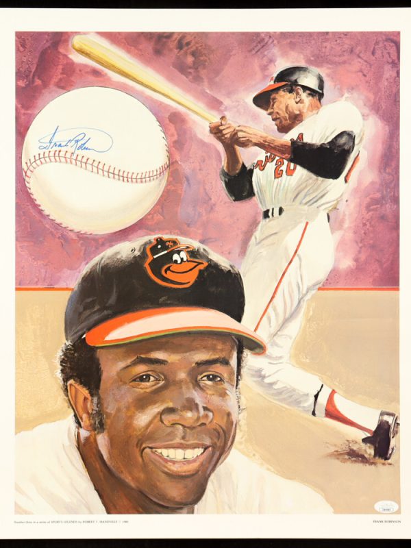 Frank Robinson Signed 18x22 Limited Edition Lithograph #/1000 JSA COA