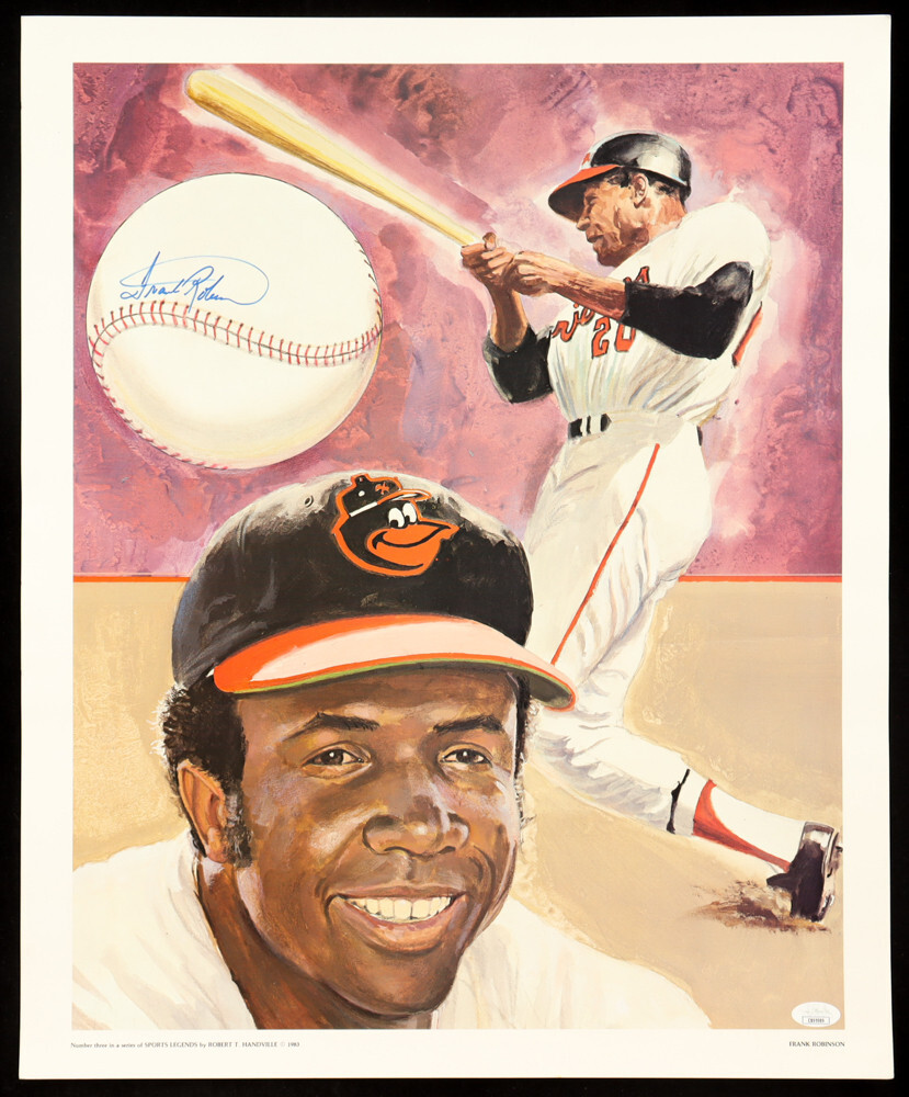 Frank Robinson Signed 18x22 Limited Edition Lithograph #/1000 JSA COA