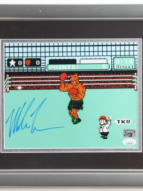 Mike Tyson Signed "Punch-Out" Custom Framed Photo 13x16 Display (JSA & Tyson)