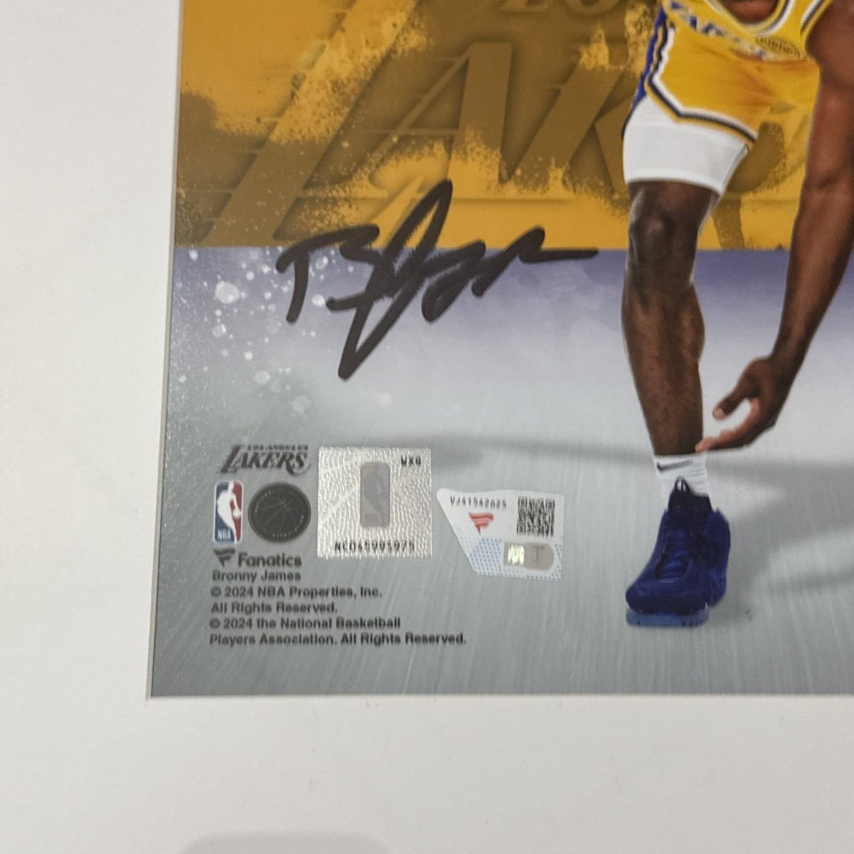Bronny James Los Angeles Lakers Signed Auto Photo & Framed 12x14 Fanatics COA