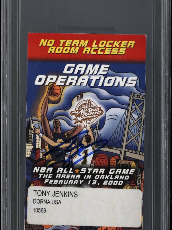2000 NBA All Star Game Shaquille O'Neal Signed Ticket MVP Kobe Bryant ASG#2 PSA