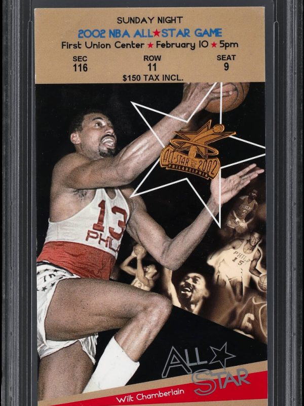 2002 NBA All Star Game Full Ticket MVP Kobe Bryant Authentic PSA 4 EX