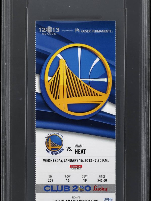 2013 LEBRON JAMES YOUNGEST TO 20,000 POINTS FULL TICKET STUB PSA 9 MINT!
