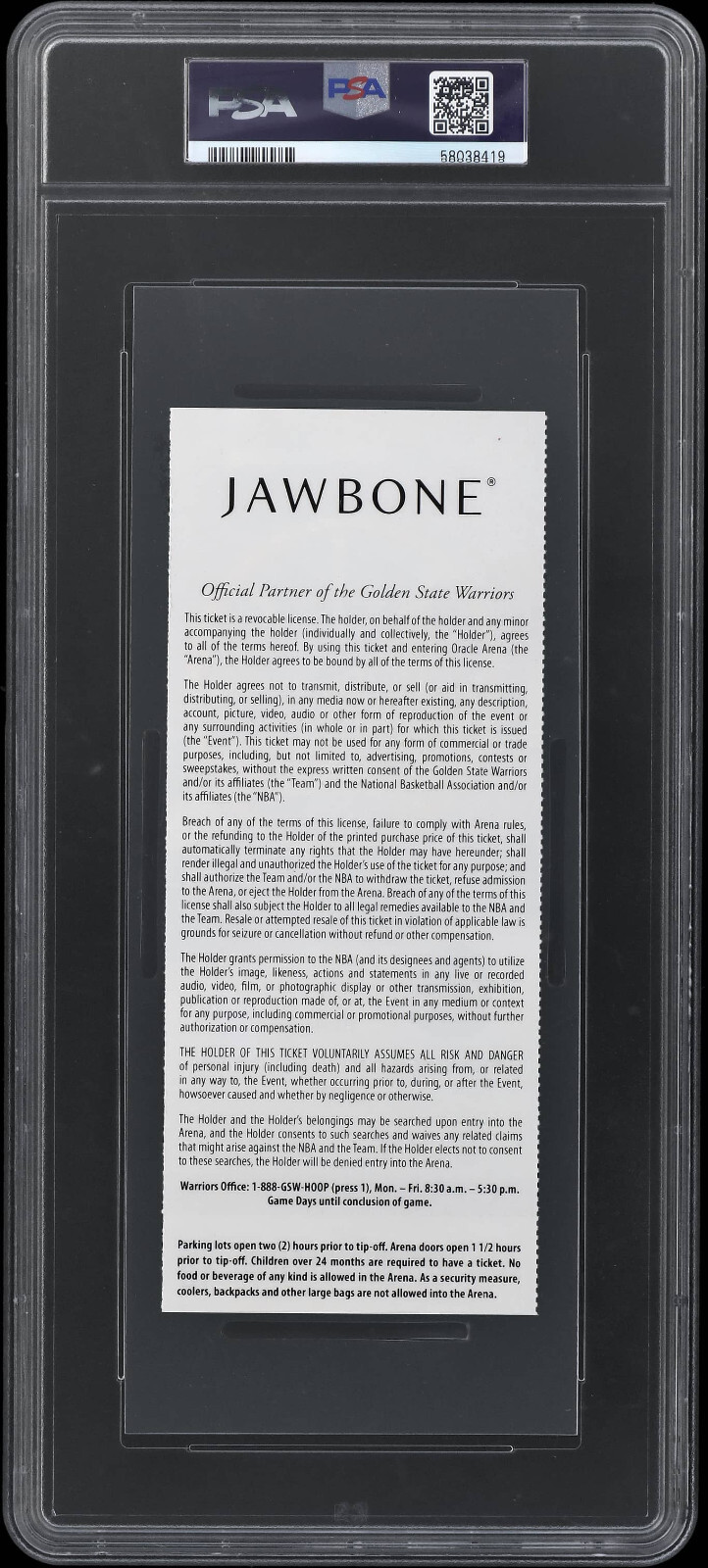 2013 LEBRON JAMES YOUNGEST TO 20,000 POINTS FULL TICKET STUB PSA 9 MINT!