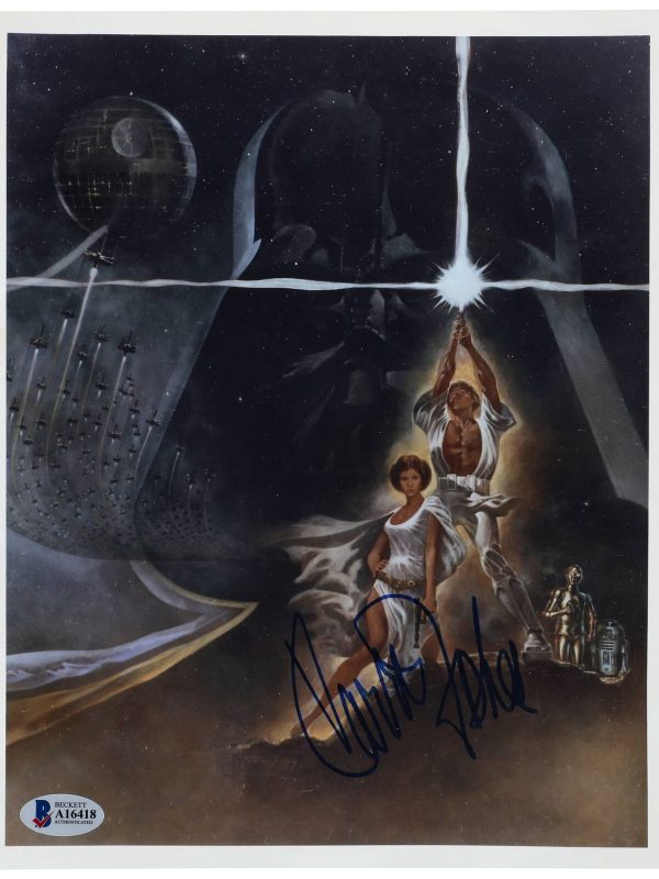 Carrie Fisher 8x10 Signed & Framed Original Star Wars Photo Lucas Beckett LOA