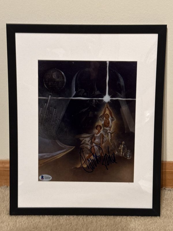Carrie Fisher 8x10 Signed & Framed Original Star Wars Photo Lucas Beckett LOA