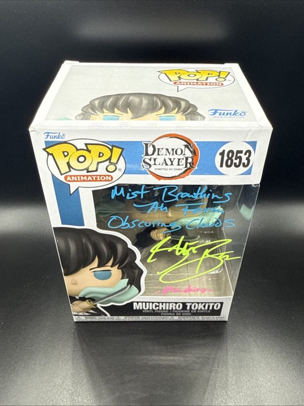 Demon Slayer Muichiro Tokito Funko Pop Signed Inscribed by Griffin Burns COA