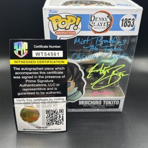 Demon Slayer Muichiro Tokito Funko Pop Signed Inscribed by Griffin Burns COA
