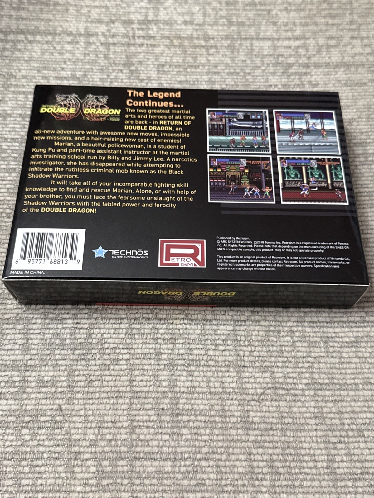 Return of Double Dragon SNES Super Nintendo Retroism 2018 Release Technos US