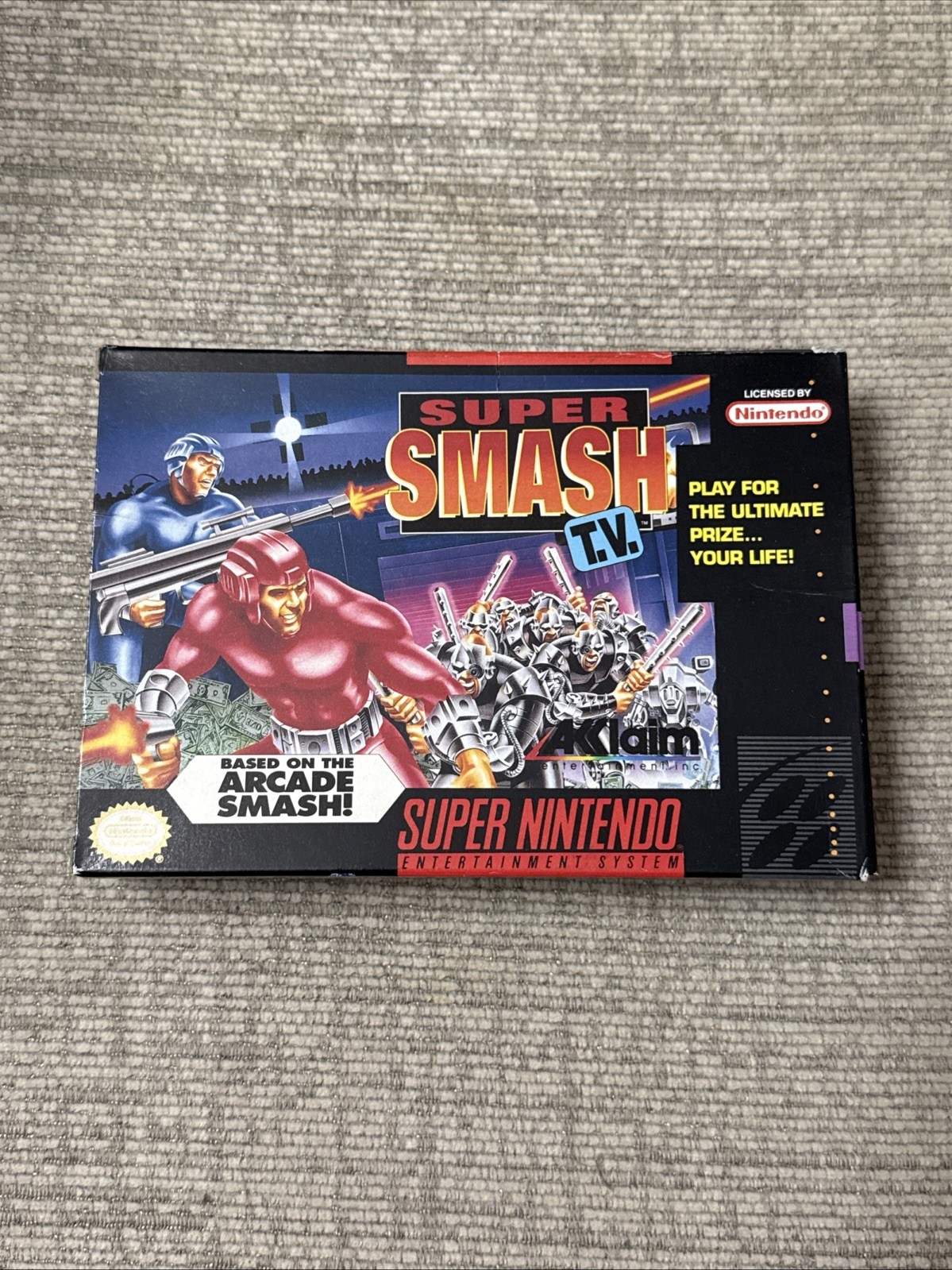 SNES Games - Super Smash TV - Excellent Condition No Manual Working