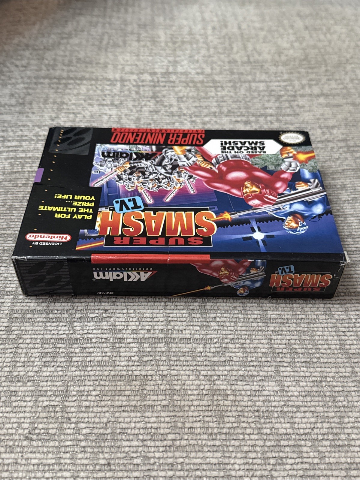 SNES Games - Super Smash TV - Excellent Condition No Manual Working