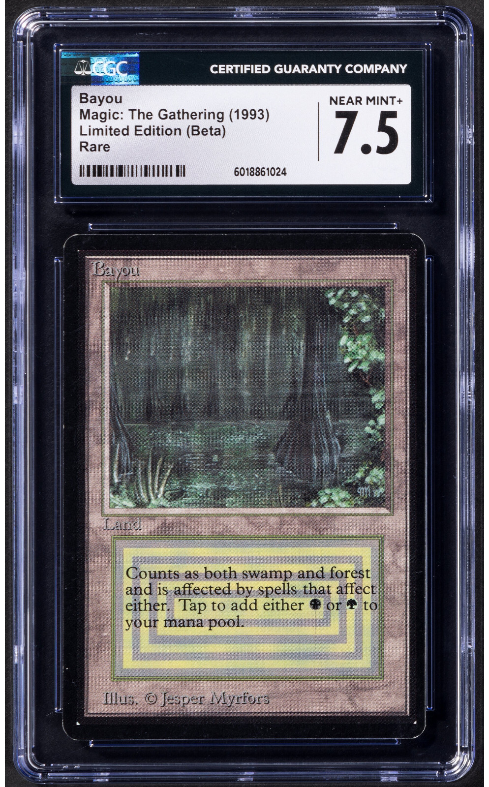 Magic: The Gathering Bayou Limited Edition (Beta) CGC 7.5 NM+