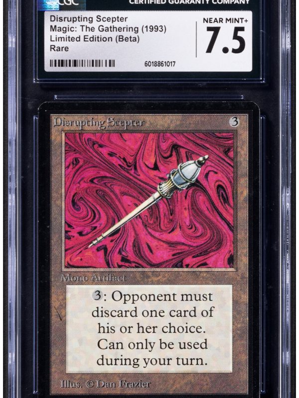MTG Limited Edition Beta 1993 Disrupting Scepter CGC 7.5 NM+