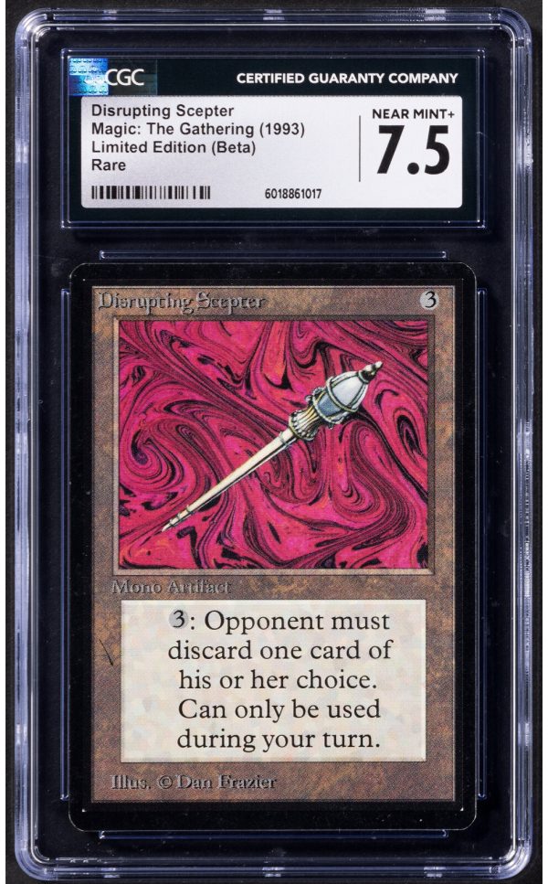 MTG Limited Edition Beta 1993 Disrupting Scepter CGC 7.5 NM+