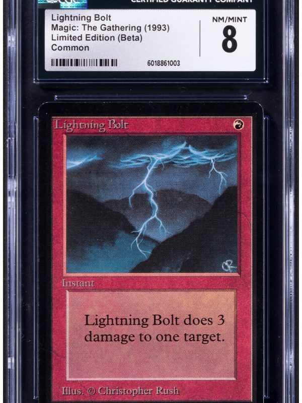 1993 Magic: The Gathering - Limited Edition Beta Lightning Bolt CGC 8 NM-MINT