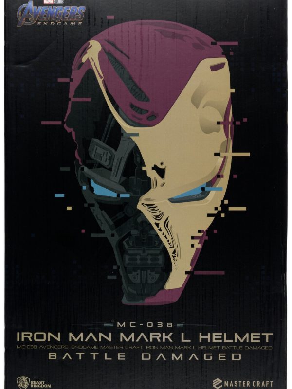 BEAST KINGDOM Marvel Avengers Endgame Iron Man Mark-L Helmet Battle Damaged NEW