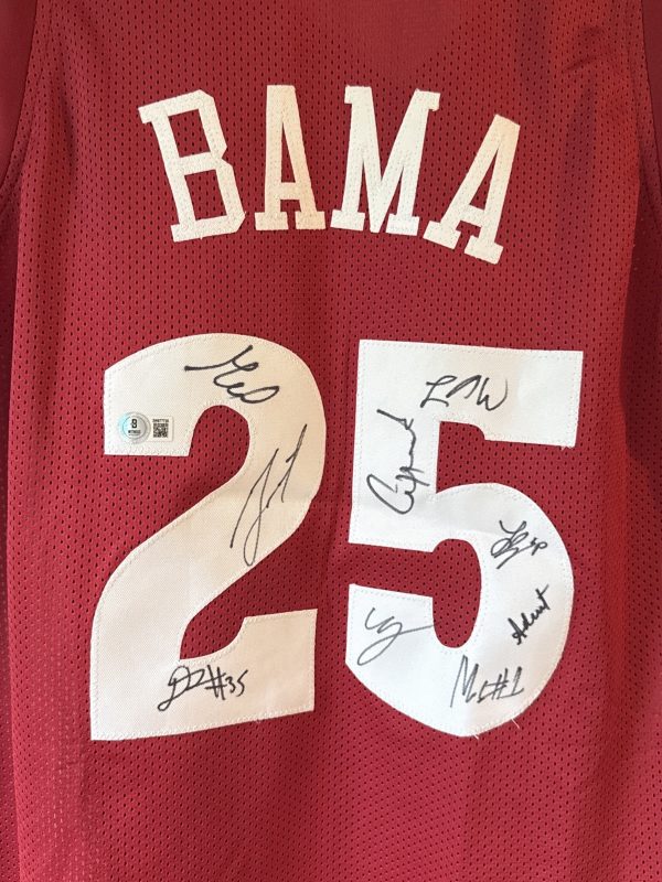 Team Signed Alabama Basketball Jersey Custom XL Beckett COA March Maddnes Sears
