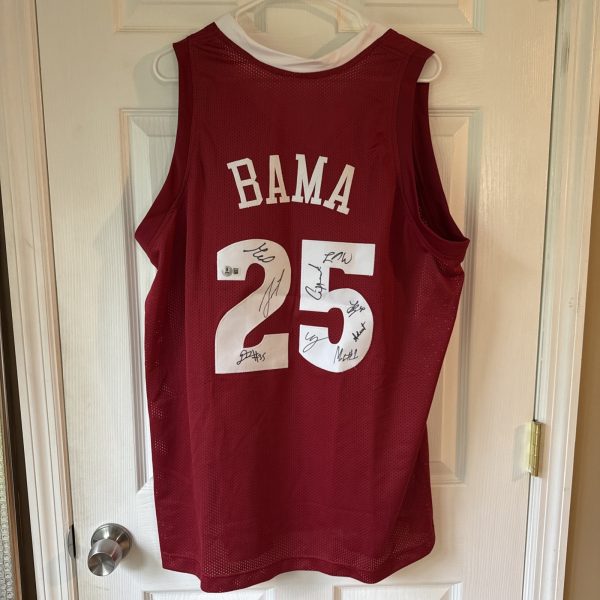 Team Signed Alabama Basketball Jersey Custom XL Beckett COA March Maddnes Sears