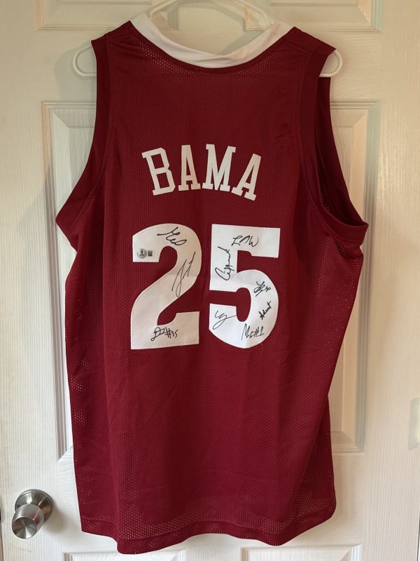Team Signed Alabama Basketball Jersey Custom XL Beckett COA March Maddnes Sears