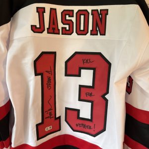 ARI LEHMAN SIGNED FRIDAY THE 13th jersey KILL FOR MOTHER BECKETT COA XXXL JASON