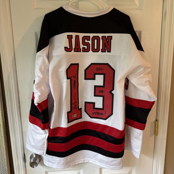 ARI LEHMAN SIGNED FRIDAY THE 13th jersey KILL FOR MOTHER BECKETT COA XXXL JASON