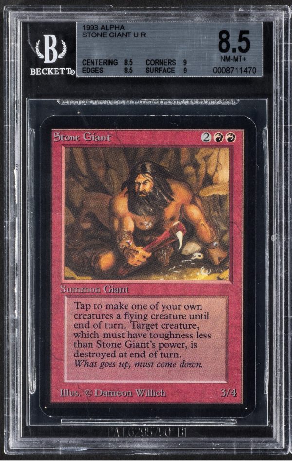 BGS 8.5 Alpha Stone Giant MTG Graded NM-MT+ Uncommon vintage 93/94