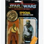Vintage Kenner Star Wars 1985 AFA Y-80 BARADA POTF 92 Back Card Last 17 Nice!
