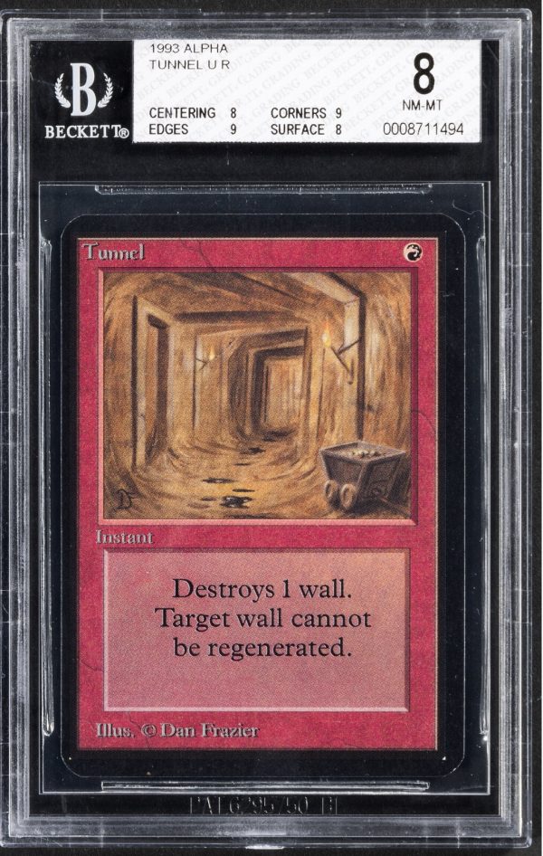 1993 Magic the Gathering Limited Edition (Alpha) Uncommon TUNNEL BGS 8 NM/MINT