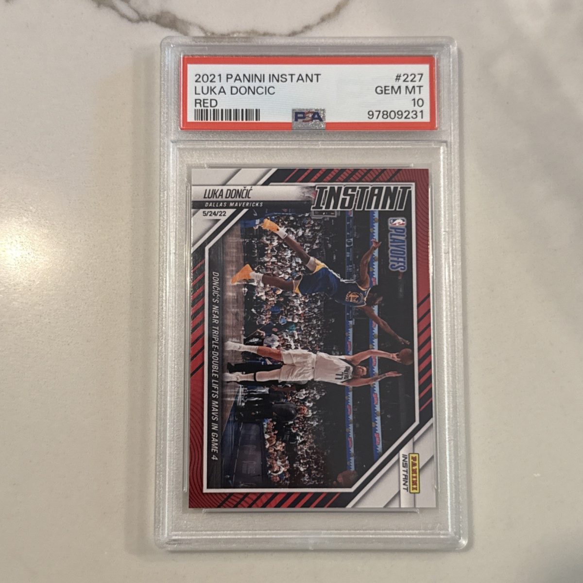 2021 Panini Instant Red LUKA DONCIC Jersey #/99🔥 PSA 10 MAVERICKS LAKERS