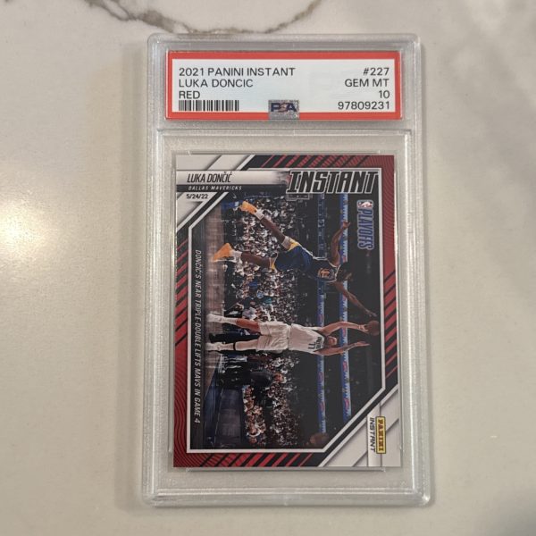 2021 Panini Instant Red LUKA DONCIC Jersey #/99🔥 PSA 10 MAVERICKS LAKERS