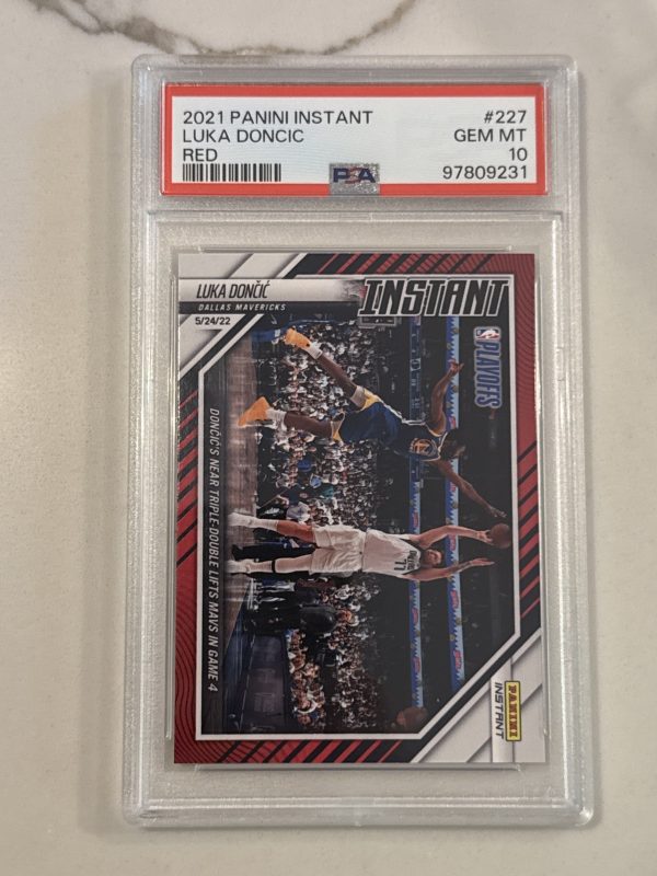 2021 Panini Instant Red LUKA DONCIC Jersey #/99🔥 PSA 10 MAVERICKS LAKERS