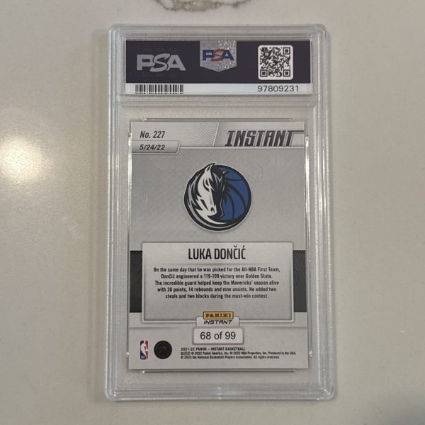 2021 Panini Instant Red LUKA DONCIC Jersey #/99🔥 PSA 10 MAVERICKS LAKERS