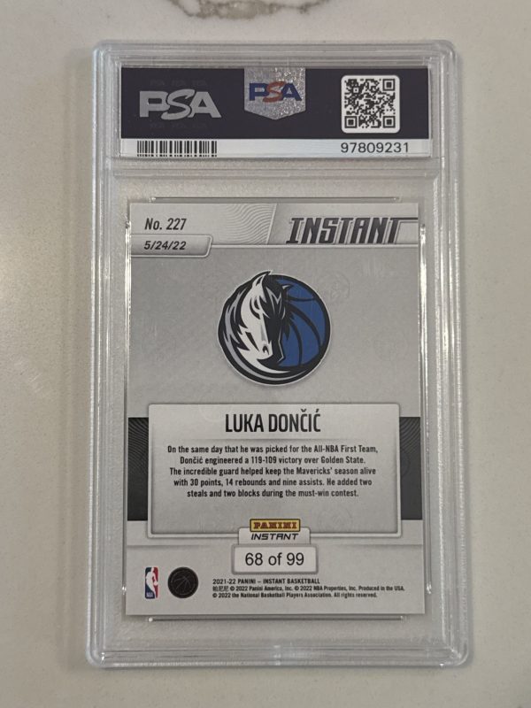2021 Panini Instant Red LUKA DONCIC Jersey #/99🔥 PSA 10 MAVERICKS LAKERS