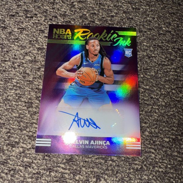 Melvin Ajinca Rookie Auto 2024-25 Hoops Rookie Ink #RI-MEL - Dallas Mavericks