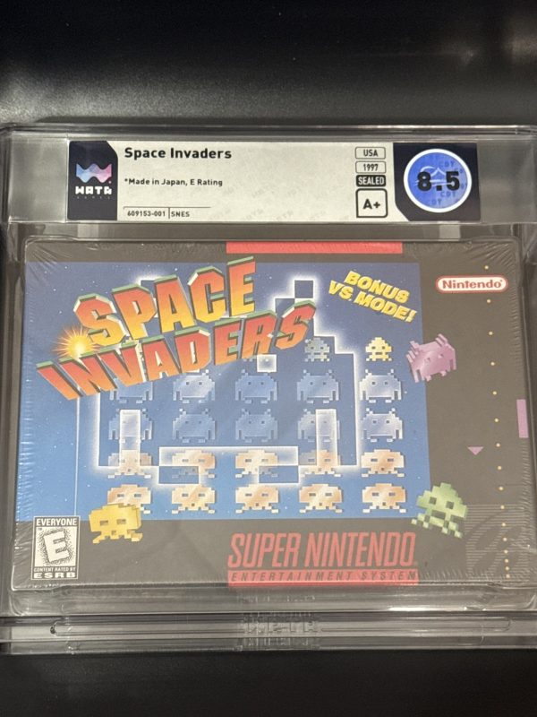 Space Invaders (SNES, Super NES) WATA 8.5 A+ New Sealed Graded CGC VGA 1997
