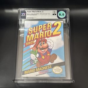 SUPER MARIO 2 WATA GRADED 8.0 Nintendo NES OVAL SOQ R NICE