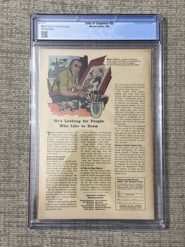 TALES OF SUSPENSE #55 The Power Of Iron Man CGC 7.0 3rd App The Mandarin