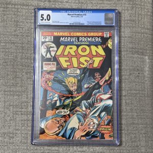 Marvel Premiere #15, 1974, CGC 5.5, 1st Iron Fist Mark Jewelers Insert