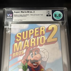 SUPER MARIO 2 WATA GRADED 8.0 Nintendo NES OVAL SOQ R NICE