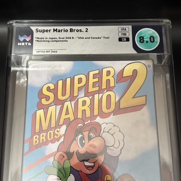 SUPER MARIO 2 WATA GRADED 8.0 Nintendo NES OVAL SOQ R NICE