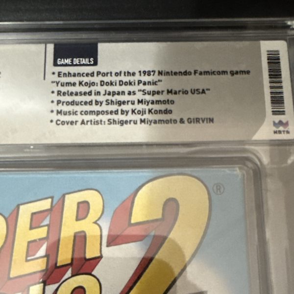 SUPER MARIO 2 WATA GRADED 8.0 Nintendo NES OVAL SOQ R NICE