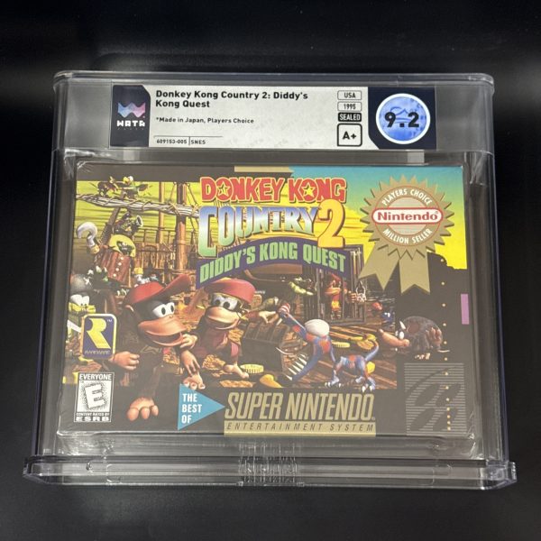 Super Nintendo SNES Donkey Kong Country 2: Diddy's Kong Quest (1995) WATA 9.2